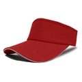 Visera solar roja lisa para hombre y mujer con borde reflectante para correr al aire libre - M (56-58cm) / Rojo