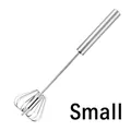 Small size handheld electric milk frother and egg beater with stainless steel whisk head - Manual / Small / Silver