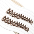 Unghie finte a mandorla lunghe oro rosa specchiato con effetto metallizzato - 24 unghie + lima per unghie + colla gelatinosa