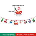 Striscione natalizio con Babbo Natale e renne, 8 pezzi, lungo 3 metri - Stile Bandiera Quadrata Personaggi Cartoni Animati (SLQ005) / 8 Pezzi/Corda 3m