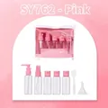 Pink 8-piece travel bottle set with storage bag including spray and pump bottles - SY762-Pink (50ml Empty Bottle Set)