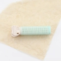 Bigodino in velcro verde chiaro con clip beige per volume radici e styling frangia - 10.5*2.9cm / Verde
