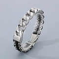 Men's vintage stainless steel Cuban link and black braided leather magnetic bracelet - Cuban Link Multi-Layer Splicing Style (KB87978-BD)