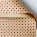 Brown kraft wrapping paper with red polka dots for creative Christmas DIY bouquets - Pack of 20 / Kraft Red