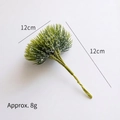 Artificial 12cm green pine needle branch with white snow flocking for DIY crafts - Frosty Pine Branch