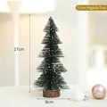 Mini-Weihnachtsbaum 17cm mit Schneeeffekt und Holzsockel für festliche Tischdekoration - 17cm Pagodenbaum