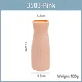 Vase en plastique rose nordique à rayures verticales, hauteur 23,5 cm et poids 100g - 3503 Forme d'Arbre / Rose