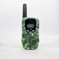 Green camouflage walkie talkie toy for kids model T-388 with antenna and talk buttons - Camo Green
