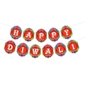 Bunte Happy Diwali Girlande mit Mandala-Mustern und hängenden Pappkarten - Happy Diwali Buchstaben Banner (J-0407-1)