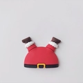 Christmas Santa Claus soft glue decoration with red pants and black belt detail - Soft Plastic / Half-body Santa Claus