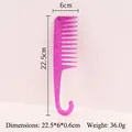 Paarse glitterkam met brede tanden, 22,5x6x0,6cm, 36g met handige ophanghaak aan steel - Roze - Brede tand haakkam