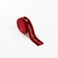 Red velvet Christmas ribbon with gold Merry Christmas print and reindeer, 2.5cm width - 2.5CM Red Merry Christmas Elk Ribbon (2M/Roll)