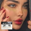 Golden facial freckle star tattoo stickers with eye decor for festivals and parties - Style 12
