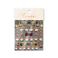 3D embossed Chinese New Year nail stickers featuring cartoon lion and lucky cat motifs - Lion Dance & Lucky Cat Relief Style (to2612)