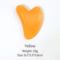 Gelbes Herz-Gua-Sha-Werkzeug aus Harz für Körpermassage und Entspannung, 8,5x5,5 cm - Orange