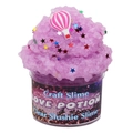 Purple slushie slime in jar with pink balloon charm and glitter for sensory play - Purple Hot Air Balloon 70ml