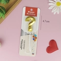 Question mark shaped birthday candle in matte gold finish with blister card packaging - Blister Pack-Large / Opera Gold