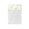 3D embossed nail art stickers featuring white bows and pearls for manicure decoration - to4819-1 Crystal Diamond (White Bowknot Pearl)