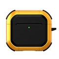 Étui de protection AirPods style mecha noir et orange robuste avec mousqueton métallique - Jaune / AirPods Pro/Pro2
