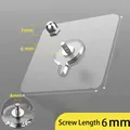 Selbstklebender Schraubhaken mit 6mm Bolzenlänge und transparenter quadratischer Rückseite - Schraubenaufkleber 6mm / Acryl 6*6 Extra Dick (80 Silk)