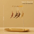 Golden spinning fairy candle holder with rotating windmill wings 18.5cm height - Type E: Dream Fairy (No Tray)