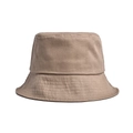 Detailed view of khaki cotton twill sun hat with precision stitched brim for women and men - Khaki