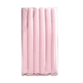 Detailed view of six pink satin heatless hair curlers organized in a clear plastic pack - Pink 6PCS (Bagged)
