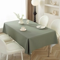 Tovaglia verde in finta pelle impermeabile e antiolio per tavolo da pranzo moderno - 140x180cm / Verde Canna