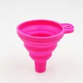Imbuto pieghevole in silicone rosso rosa con manico a gancio per uso cucina professionale - Silicone / Stile Pieghevole / Rosa