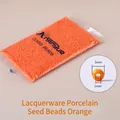 DIY orange 3mm glass seed beads for embroidery and jewelry making in bulk bags - Orange 3mm