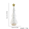 35cm mini white frosted Christmas tree with gold star topper and wooden base - 35CM White Snow Dipped