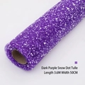 Dark purple snow point tulle roll 50cm x 3.6m for florist flower wrapping and DIY crafts - 50cmx3.6m / Dark Purple