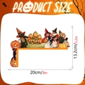 Detailed size chart showing 20x13.2cm dimensions for the Halloween door corner decor - MZ783A Left