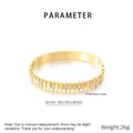 Dettaglio del bracciale ovale in acciaio placcato oro con zirconi marquise scintillanti - Stile Marquise Ovale (KB210553-KSZ)