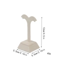 Beige velvet earring display stand with dimensions twelve centimeters in height - Earring Display Stand