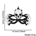 Funny Halloween skull skeleton party glasses with black and white glitter finish - Ghost Hand Skull Glasses