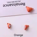 Orange heart-shaped magnetic clasp for DIY jewelry making with matte finish - Orange