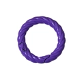 Single purple twist textured spring o-ring buckle for DIY keychains and accessories - Outer Diameter 28mm / Lacquer Eggplant