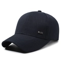 Casquette de baseball bleu foncé avec emblème métallique 1988 fashion sur le côté - Réglable / Bleu marine