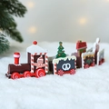 Classic wooden Christmas train decoration with gingerbread man and festive gift boxes - Gingerbread Man 4 Sections