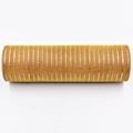 Detail of metallic gold deco mesh ribbon roll for Christmas tree and gift wrapping - 26cm X 10 Yards / Coffee with Gold Glitter
