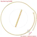 Detail view of 2mm gold chain with dimensions 465mm length plus 50mm extension and clasp - VL480 Gold Necklace