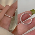 Irregular Texture Style (JZ0242) / Adjustable Open / Silver