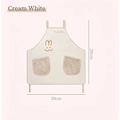 Grembiule da cucina impermeabile bianco crema con stampa coniglio e tasche in peluche - Bianco Crema (Base) Con Asciugamani