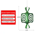 Christmas green spiral candy ornament 20cm PVC hanging decoration for festive shop display - 20CM Green White Spiral Candy