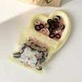 Elastic small hair ties in black brown and beige colors in a cute bear packaging - Coffee Black Mix