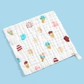Cotton gauze baby washcloth with cute ice cream prints in 30x30cm size - Ice Cream