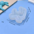 Silicone mold for car aroma stone featuring a cute bear holding flower and rabbit design - Cartoon Character Shape (3)