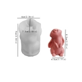 3D rabbit silicone mold and pink bunny craft shown in a white functional display - Looking Up Rabbit