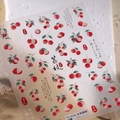 Chinese style lychee nail art sticker TS-4162 with poetic calligraphy elements - TS-4162 Changan Lychee - New Embossed
